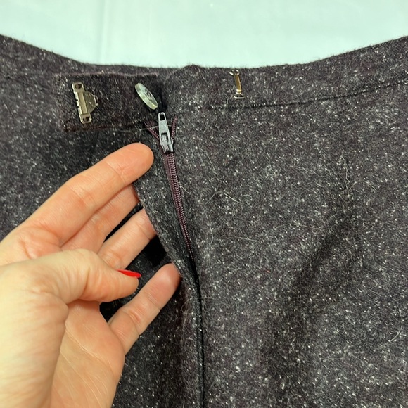 Norton Mcnaughton dark purple WOOL lined Trouser Pants high rise women’s sz  10 - Picture 8 of 16
